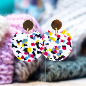 Boucles d'oreilles en résine Rennes créateur cadeau de Noel